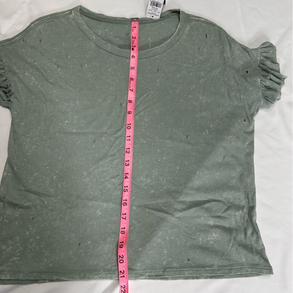 American Eagle Distressed Deconstructed Gorpcore Grunge Ruffle Flounce Top Sz S - Picture 11 of 11